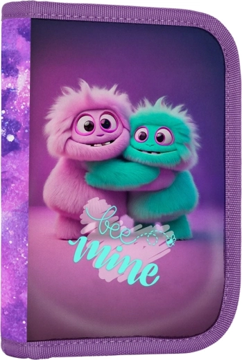 Školska pernica s 1 katom i 2 preklopnika MONSTER, prazna