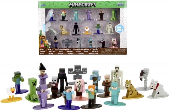 Set metalnih nano figurica MINECRAFT – 18 kom, val 12