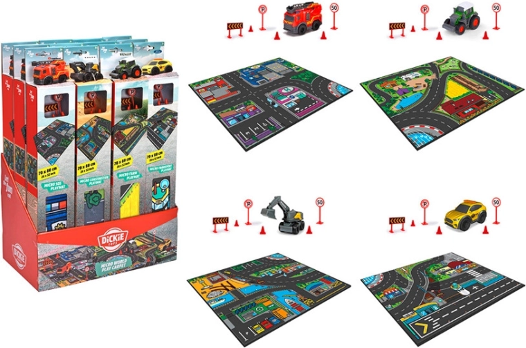 Igralište – tepih s autićem DICKIE TOYS 70 × 80 cm