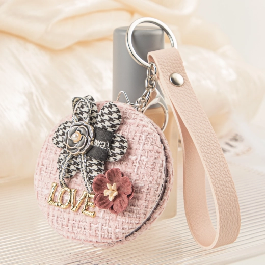 Pocket Mirror Pink Princess with Floral Detail