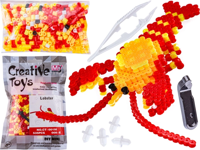 3D perlice za peglanje – predložak jastog (vrećica)