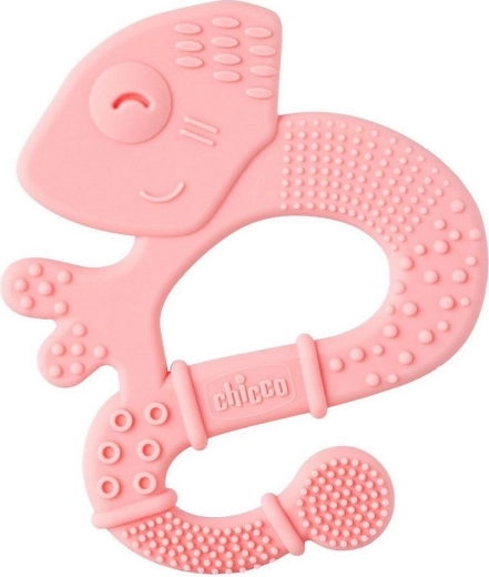 Chicco silikonska grickalica Super Soft Chameleon ružičasta 2m+