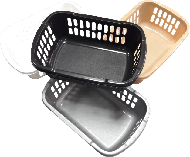 Plastična srednja spremna košara 28 × 19 × 9,5 cm – miks boja