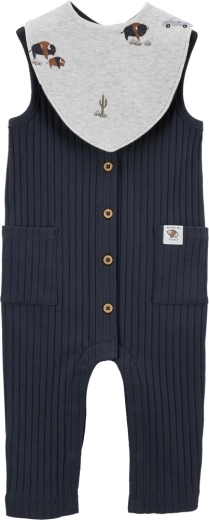 Carter's set bezrukavni kombinezon i podbradak Navy Buffalo za dječake