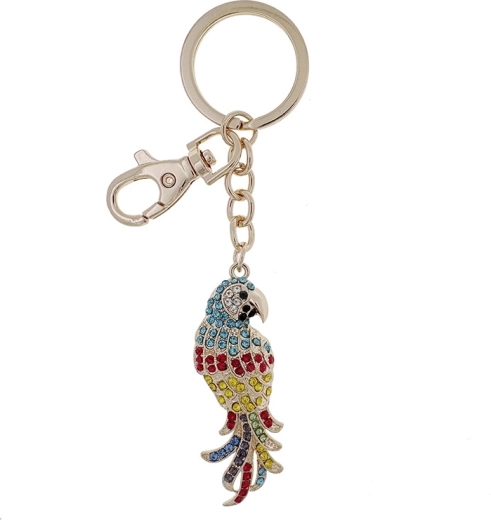 Privjesak za ključeve zlatni papagaj