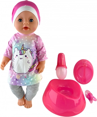 Malo dijete koje piški s priborom 45 cm