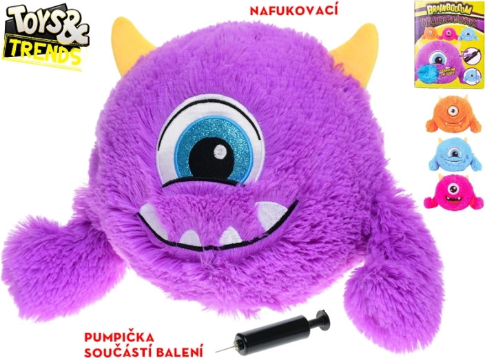 Napunjujuće plišano čudovište s pumpicom Toys & Trends Brainboooom 23 cm