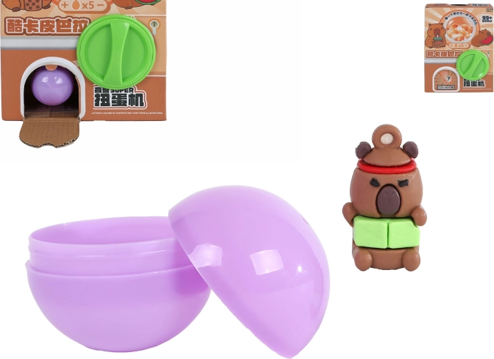 Rubber capybara figurines in a box (6 pcs)