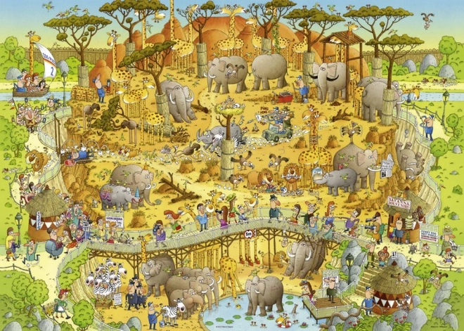 HEYE Puzzle Luda ZOO: Afrička izložba 1000 dijelova