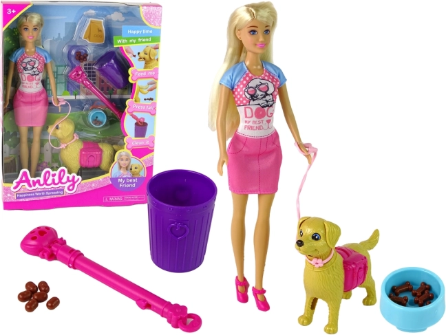 Lutka sa psićem i hranjenjem ANLILY