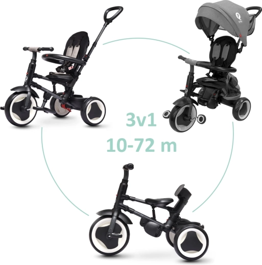 Qplay tricikl Rito Eva Plus sivi