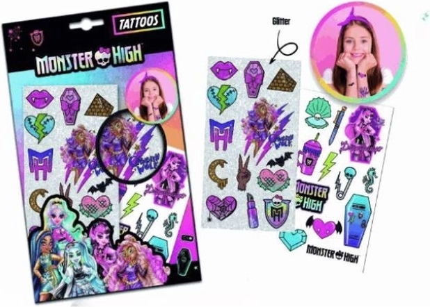 Monster High privremene tetovaže sa šljokicama