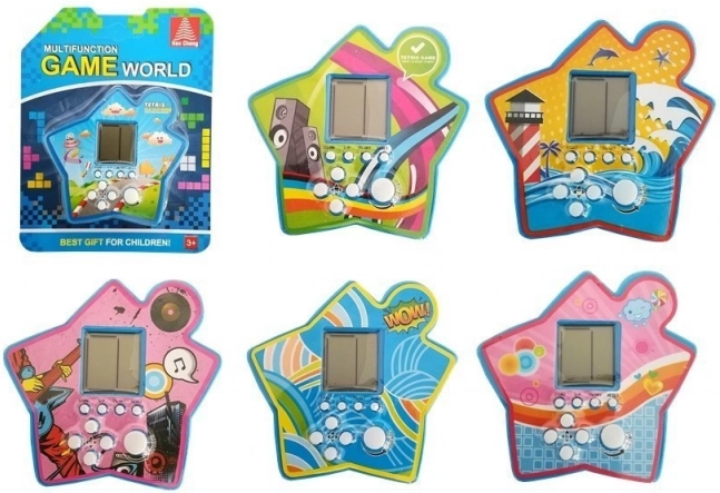 Džepna elektronička igra u obliku zvijezde – Tetris plava