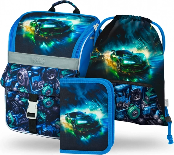 Baagl školski set Zippy trkaći automobil – aktovka, pernica i vrećica
