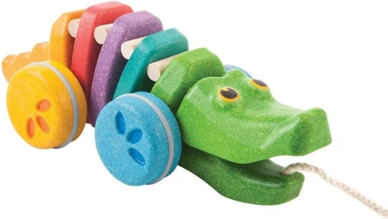PlanToys plešući krokodil duginih boja