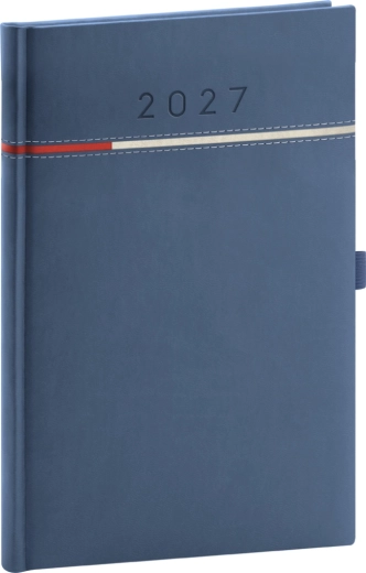 Notique tjedni rokovnik Tomy 2027 plavo-crveni 15 × 21 cm