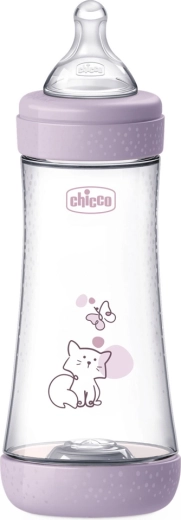 Chicco antikolik bočica za bebe Perfect5 300 ml za djevojčice, brzi protok 4m+