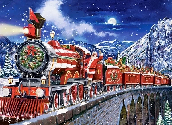 Puzzle 200 dijelova Santa's Coming to Town