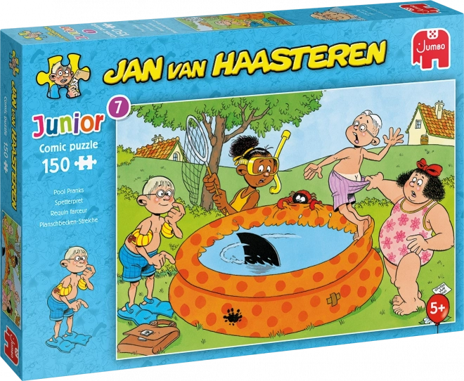 Puzzle JUMBO Jan van Haasteren Junior: Nestašluci kod bazena 150 dijelova