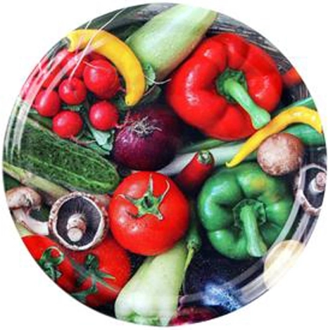 Poklopci za staklenke za zimnicu s motivom povrća 66 mm, 10 kom