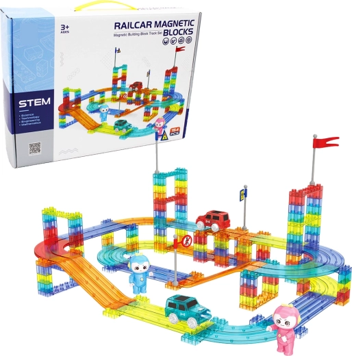 Magnetička trkaća staza od 154 dijela s električnim autićima