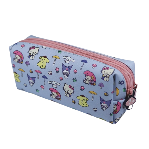 Hello Kitty and Friends double school pencil case mushroom