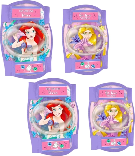 Kids’ Disney Princess knee and elbow pad set (Ariel and Rapunzel) – 4 pcs