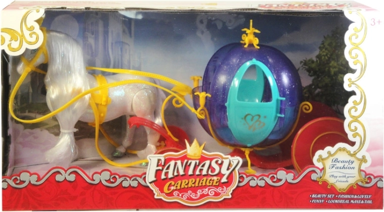 Čarobni kočijaški set sa sjajnim konjem za lutke