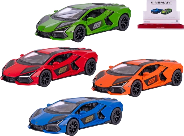 Kinsmart Lamborghini Revuelto Metal Car Model 1:38 with Pull-Back Action
