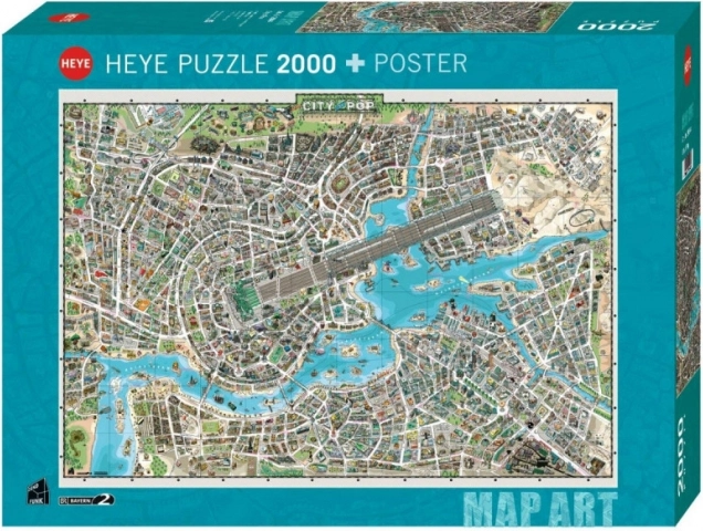 Puzzle HEYE 2000 dijelova – grad glazbe