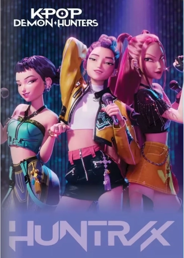 Linijski školski bilježnica KPop Demon Hunters A4 50 stranica ljubičasta