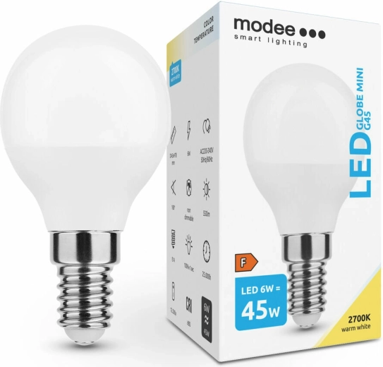 LED žarulja Modee Lighting Globe Mini G45 6W E14 topla bijela