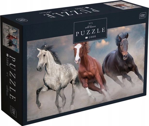 Puzzle Wild Horses: Three Wild Horses 1000 Pieces