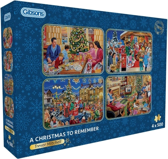 Gibsons puzzle Nezaboravni Božić 4×500 dijelova