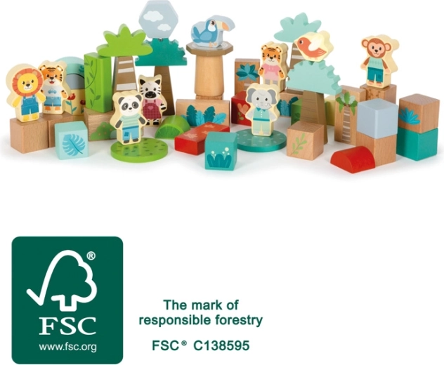 Drvena slagalica Prijatelji iz džungle small foot