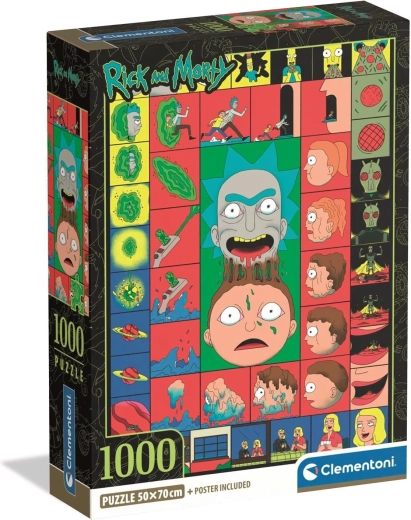 CLEMENTONI puzzle RICK AND MORTY: kultni trenuci 1000 dijelova