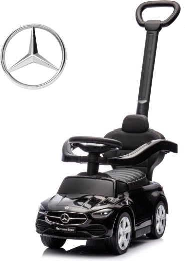 Milly mally guralica s ručkom za guranje Mercedes‑Benz C‑Class deluxe crna