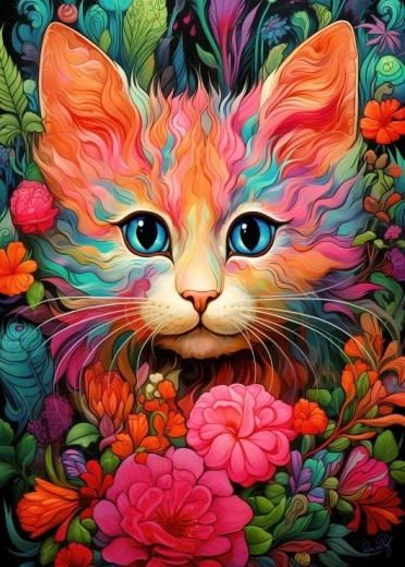 Slagalica mačić i cvijet 300 dijelova