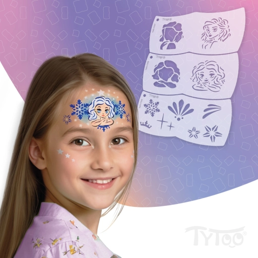 TyToo Mosaic Face Painting Stencils – Ice Queen – 3 Pieces