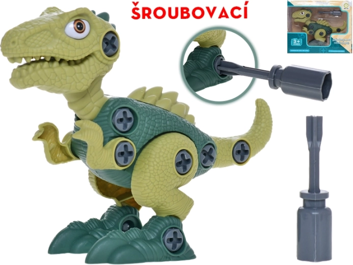 Vijčani dinosaurus 21 cm – interaktivni set za slaganje za djecu