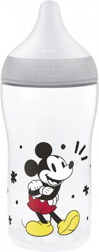 NUK Perfect Match baby bottle with temperature control Disney Mickey 260 ml grey