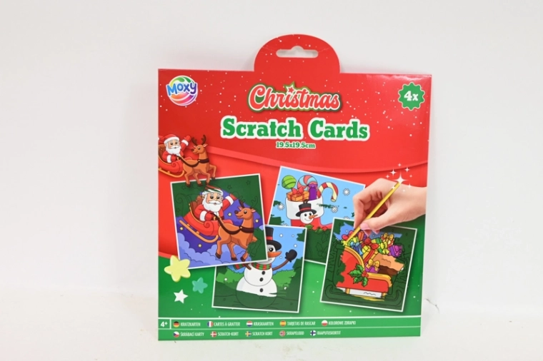 CCG božićni set za grebanje 4 kom 19 × 19 cm + pero