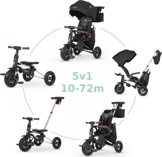Qplay tricikl Nova Deluxe 5u1 crni