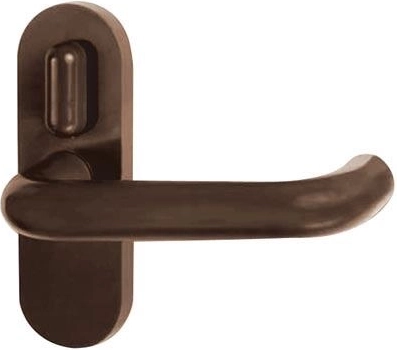 Unutarnja kvaka za vrata s ručkom, smeđa, plastika