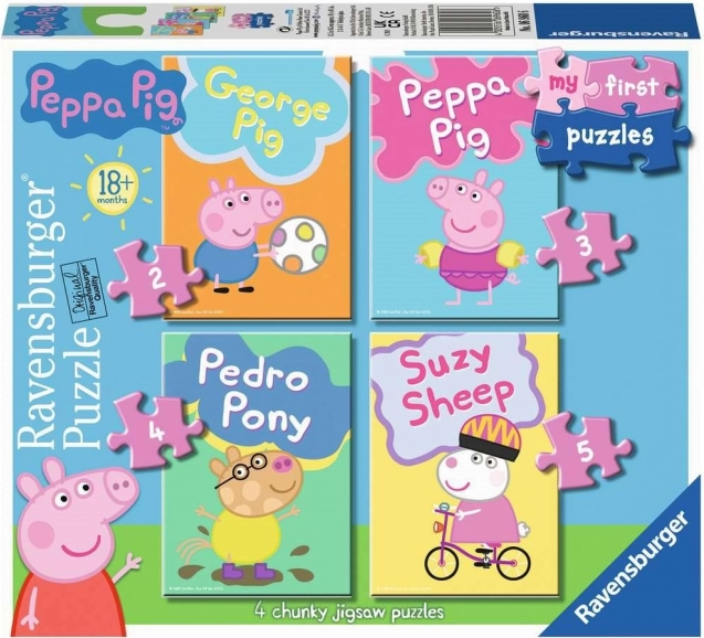 Moje prve slagalice Peppa Pig 4u1 (2–5 dijelova) RAVENSBURGER