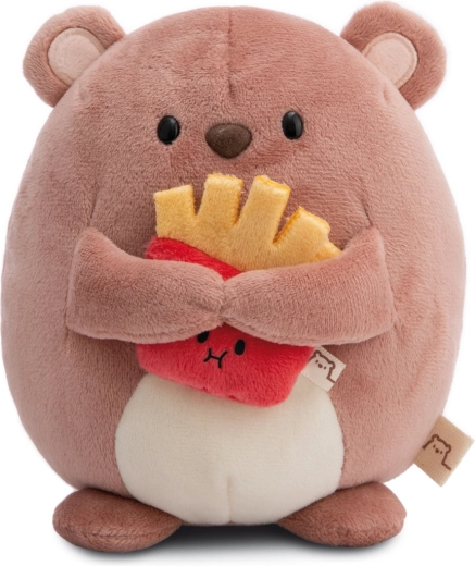 NICI MyMochi plišani medo Nomo s pomfritom 16 cm u poklon pakiranju