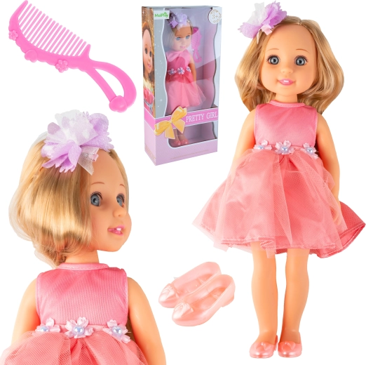 Lutka Pretty Girl u ružičnoj haljini 36 cm