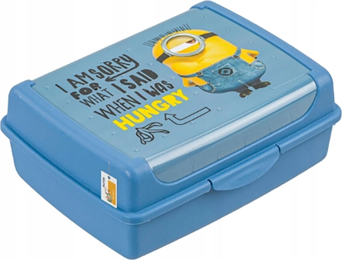 Kutija za užinu Minions s kopčom, 17 × 13 × 7 cm, plava