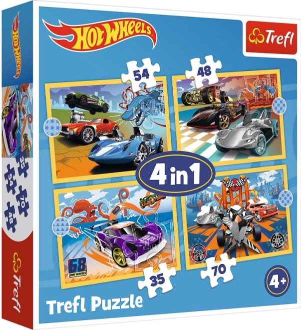 Puzzle HOT WHEELS 4u1 vozila Trefl