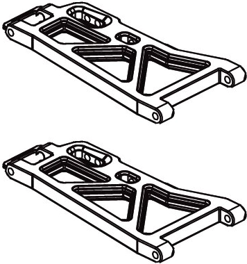 Set of rear lower suspension arms for Voltage, Major, Infect, Liquid and SR10
